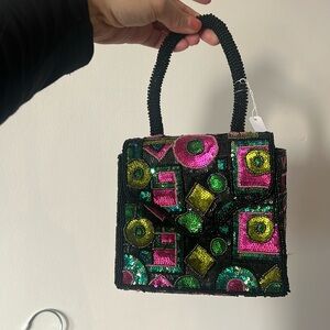 Vintage Beaded And Sequins Crossbody